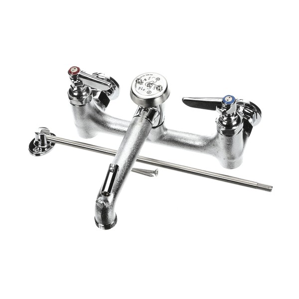 (image for) T&S Brass B-0665-BSTP-VRS 8 SERVICE SINK FAUCET, WALL MOUNT, BUILT